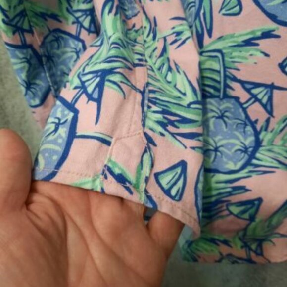 YP Threads Australia 2XL XXL Pink Teal Long Sleeve Button Shirt Tropical Coconut - Picture 6 of 10